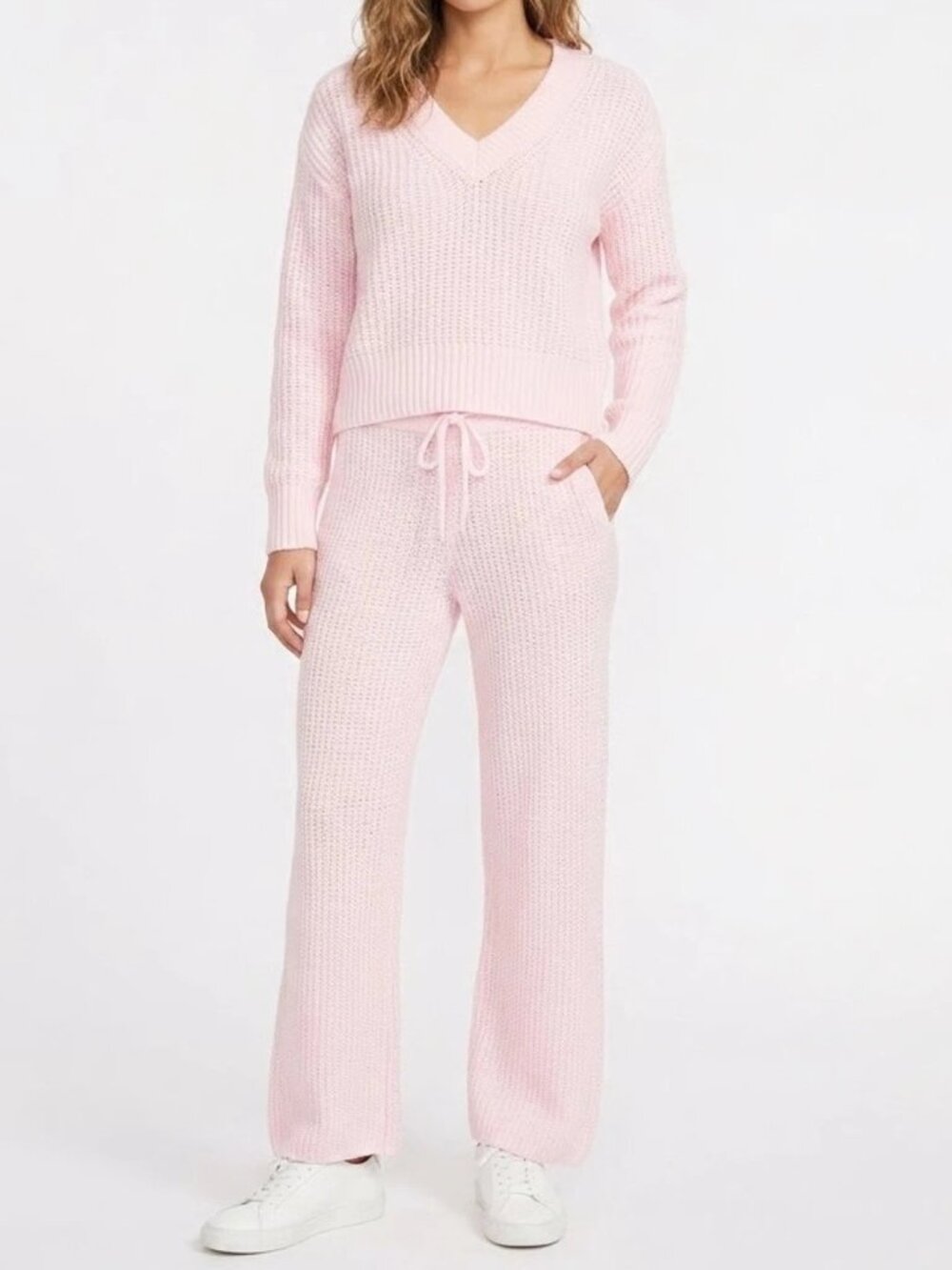 #1825 State of Day Intimates Pink Chenille Knit 2PC Lounge Set